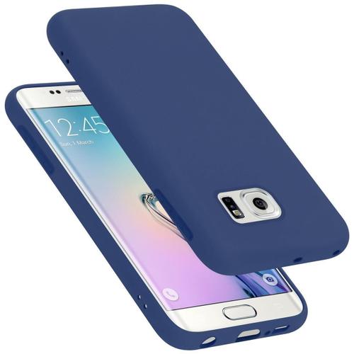 Cadorabo Housse Compatible Avec Samsung Galaxy S6 Edge En Liquid Blue - Étui De Protection En Silicone Tpu Flexible