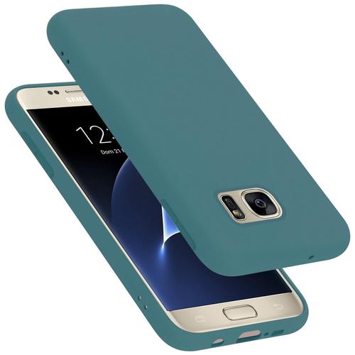 Cadorabo Housse Compatible Avec Samsung Galaxy S7 En Liquid Green - Étui De Protection En Silicone Tpu Flexible