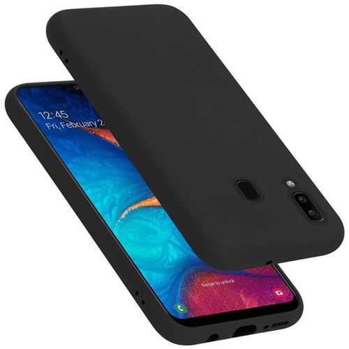 Coque Pour Samsung Galaxy A20 / A30 / M10s En Liquid Black Housse De Protection Étui En Silicone Tpu Flexible