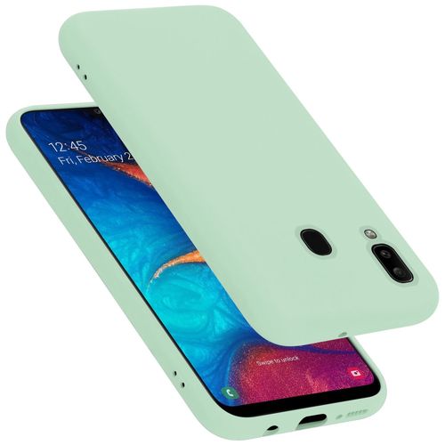 Cadorabo Housse Compatible Avec Samsung Galaxy A20 / A30 / M10s En Liquid Light Green - Étui De Protection En Silicone Tpu Flexible