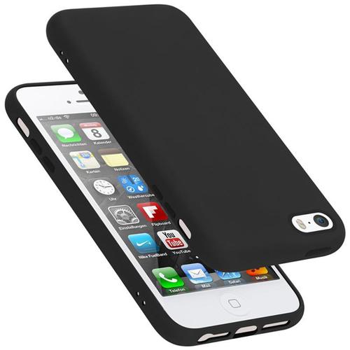 Cadorabo Housse Compatible Avec Apple Iphone 5 / 5s / Se 2016 En Liquid Black - Étui De Protection En Silicone Tpu Flexible