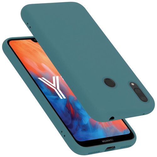 Cadorabo Housse Compatible Avec Huawei Y7 2019 / Y7 Prime 2019 En Liquid Green - Étui De Protection En Silicone Tpu Flexible
