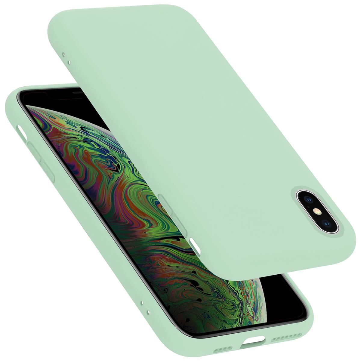 Cadorabo Housse Compatible Avec Apple Iphone Xs Max En Liquid Light Green - Étui De Protection En Silicone Tpu Flexible