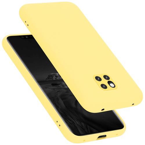 Cadorabo Housse Compatible Avec Huawei Mate 20 Pro En Liquid Yellow - Étui De Protection En Silicone Tpu Flexible