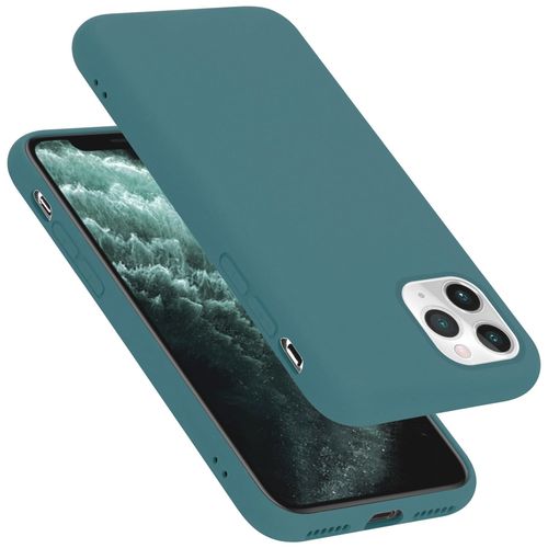 Coque Pour Apple Iphone 11 Pro En Liquid Green Housse De Protection Étui En Silicone Tpu Flexible