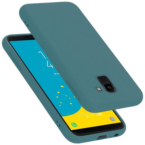 Cadorabo Housse Compatible Avec Samsung Galaxy J6 2018 En Liquid Green - Étui De Protection En Silicone Tpu Flexible