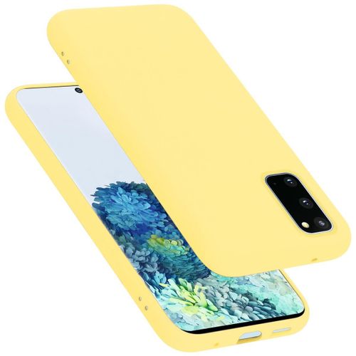Cadorabo Housse Compatible Avec Samsung Galaxy S20 En Liquid Yellow - Étui De Protection En Silicone Tpu Flexible