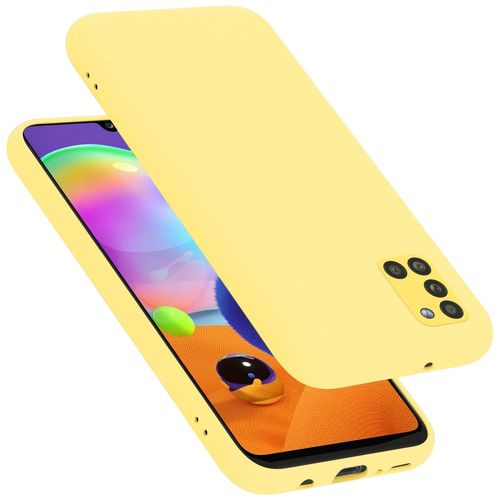 Cadorabo Housse Compatible Avec Samsung Galaxy A31 En Liquid Yellow - Étui De Protection En Silicone Tpu Flexible