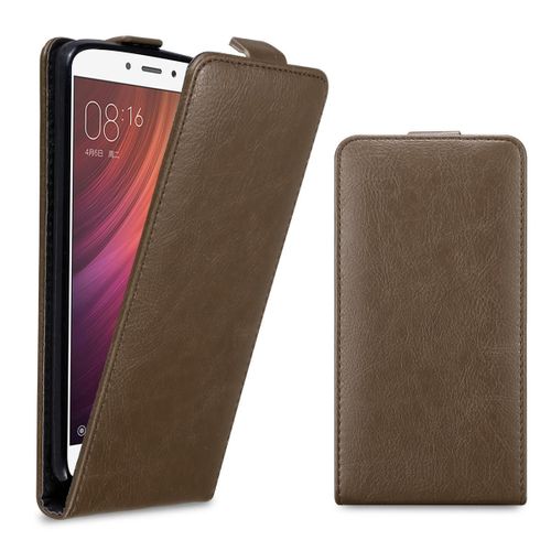 Cadorabo Housse Compatible Avec Xiaomi Redmi Note 4 En Marron Café - Étui De Protection Au Design Flip Avec Fermeture Magnétique