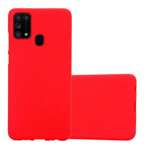 Coque Pour Samsung Galaxy M31 En Frost Rouge Housse De Protection Étui En Silicone Tpu Flexible