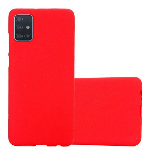 Coque Pour Samsung Galaxy A51 4g / M40s En Frost Rouge Housse De Protection Étui En Silicone Tpu Flexible