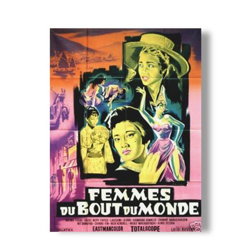 Affiche cinema ancienne originale de 1960Femmes du bout du monde