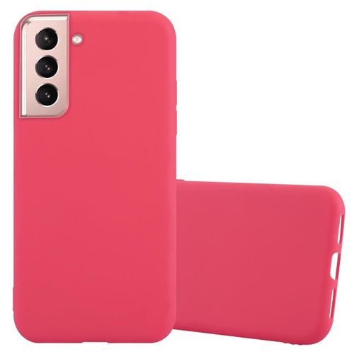 Coque Pour Samsung Galaxy S21 5g En Candy Rouge Housse De Protection Étui En Silicone Tpu Flexible