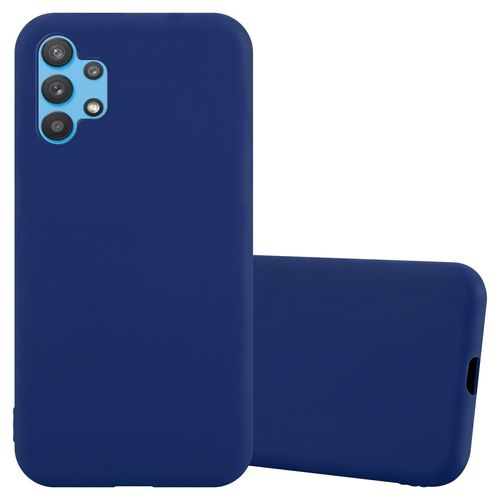 Cadorabo Housse Compatible Avec Samsung Galaxy A32 4g En Candy Bleu Foncé - Étui De Protection En Silicone Tpu Flexible