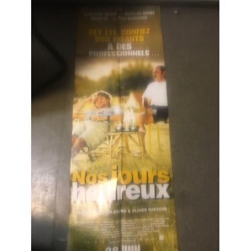 Nos Jours Heureux - Omar Sy - Jean Paul Rouve - Lannick Gautry - Eric Toledano - Affiche De Cinema Pliee 160x60 Cm