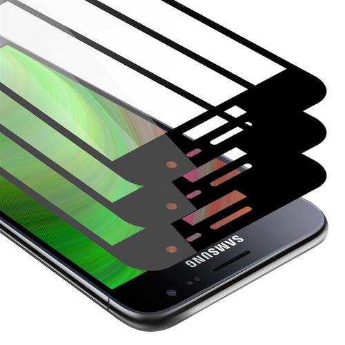 3x Verre Trempé Pour Samsung Galaxy J3 / J3 Duos 2016 En Transparent Avec Noir 3x Film De Protection D'écran Durci Tempered Glass Plein Écran D'une Dureté De 9h Avec 3d Touch