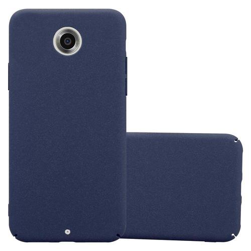 Cadorabo Housse Compatible Avec Motorola Google Nexus 6 En Frosty Bleu - Hard Case Étui De Protection À L'aspect Givré Contre Les Rayures Et Les Chocs