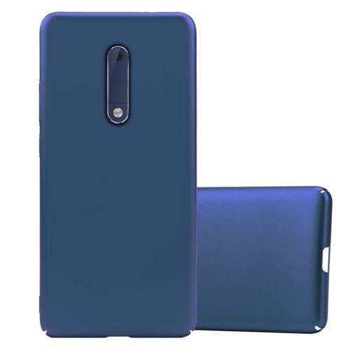 Cadorabo Housse Compatible Avec Nokia 5 2017 En Metallic Bleu - Hard Case Étui De Protection D'aspect Métallique Contre Les Rayures Et Les Chocs