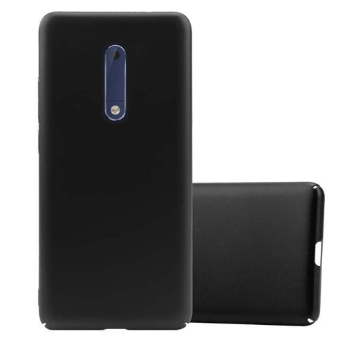 Cadorabo Housse Compatible Avec Nokia 5 2017 En Metallic Noir - Hard Case Étui De Protection D'aspect Métallique Contre Les Rayures Et Les Chocs