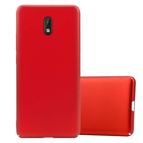 Cadorabo Housse Compatible Avec Nokia 3 2017 En Metallic Rouge - Hard Case Étui De Protection D'aspect Métallique Contre Les Rayures Et Les Chocs