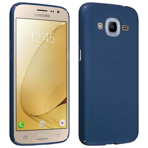 Cadorabo Housse Compatible Avec Samsung Galaxy J2 2016 En Metallic Bleu - Hard Case Étui De Protection D'aspect Métallique Contre Les Rayures Et Les Chocs