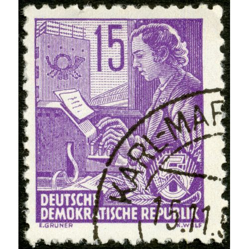 Timbre Oblitéré Deutsche Demokratische Republik 15