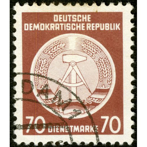 Timbre Oblitéré Deutsche Demokratische Republik 70 Dienstmarke