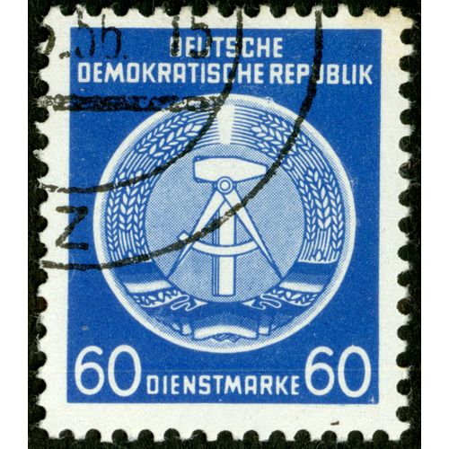 Timbre Oblitéré Deutsche Demokratische Republik 60 Dienstmarke
