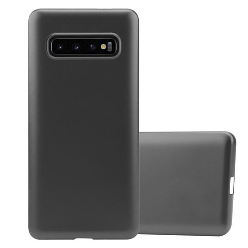 Coque Pour Samsung Galaxy S10 4g En Metallic Gris Housse De Protection Étui En Silicone Tpu Flexible