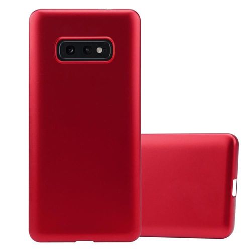 Cadorabo Housse Compatible Avec Samsung Galaxy S10e En Metallic Rouge - Étui De Protection En Silicone Tpu Flexible
