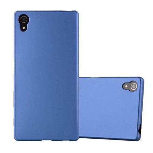 Cadorabo Housse Compatible Avec Sony Xperia Z5 En Bleu Métallique - Étui De Protection En Silicone Tpu Flexible