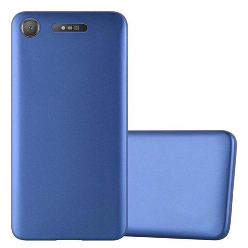 Cadorabo Housse Compatible Avec Sony Xperia Xz1 En Bleu Métallique - Étui De Protection En Silicone Tpu Flexible