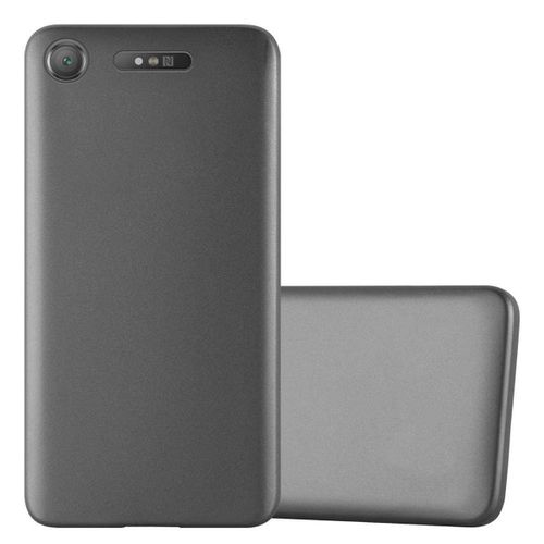 Coque Pour Sony Xperia Xz1 En Metallic Gris Housse De Protection Étui En Silicone Tpu Flexible