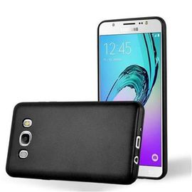 Cadorabo Housse Compatible Avec Samsung Galaxy J7 2016 En Metallic Noir - Étui De Protection En Silicone Tpu Flexible