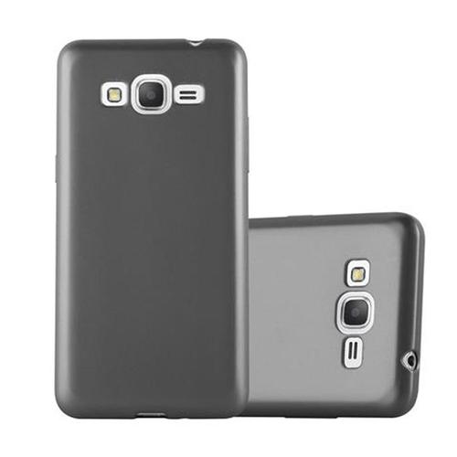 Cadorabo Housse Compatible Avec Samsung Galaxy Grand Prime En Metallic Gris - Étui De Protection En Silicone Tpu Flexible