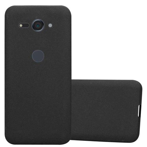 Cadorabo Housse Compatible Avec Sony Xperia Xz2 Compact En Frost Noir - Étui De Protection En Silicone Tpu Flexible
