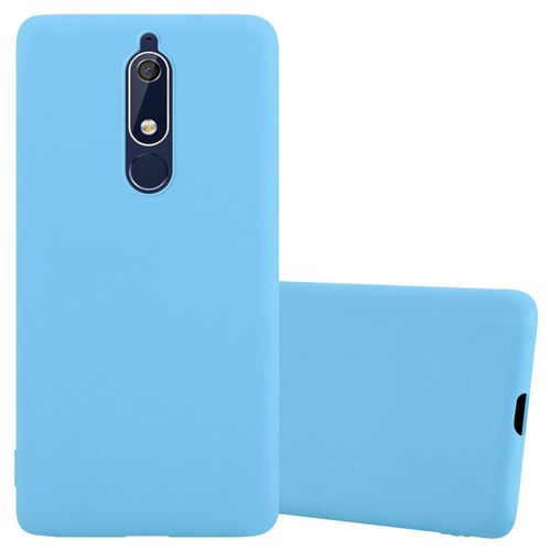 Cadorabo Housse Compatible Avec Nokia 5.1 En Candy Bleu - Étui De Protection En Silicone Tpu Flexible