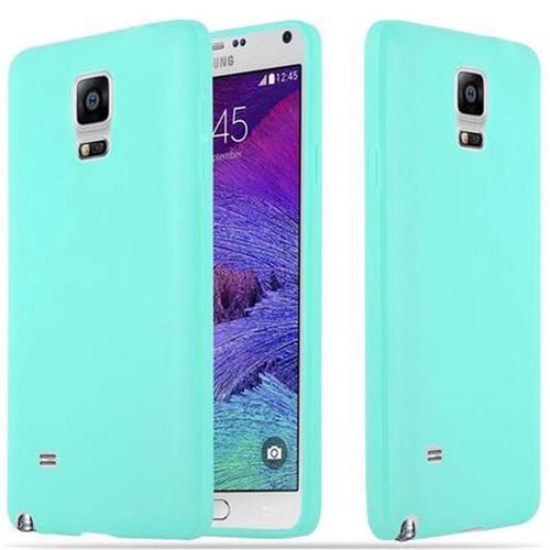 Cadorabo Housse Compatible Avec Samsung Galaxy Note 4 En Candy Bleu - Étui De Protection En Silicone Tpu Flexible