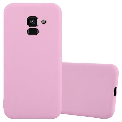 Cadorabo Housse Compatible Avec Samsung Galaxy A8 Plus 2018 En Candy Rose Vif - Étui De Protection En Silicone Tpu Flexible
