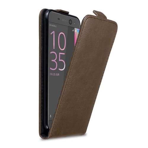 Cadorabo Housse Compatible Avec Sony Xperia Xa Ultra En Marron Café - Étui De Protection Au Design Flip Avec Fermeture Magnétique