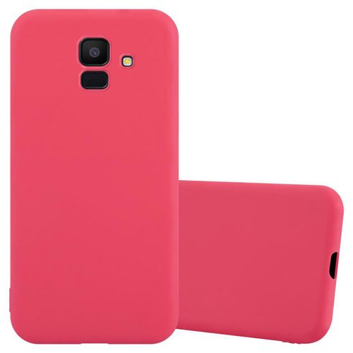 Cadorabo Housse Compatible Avec Samsung Galaxy J6 2018 En Candy Rouge - Étui De Protection En Silicone Tpu Flexible