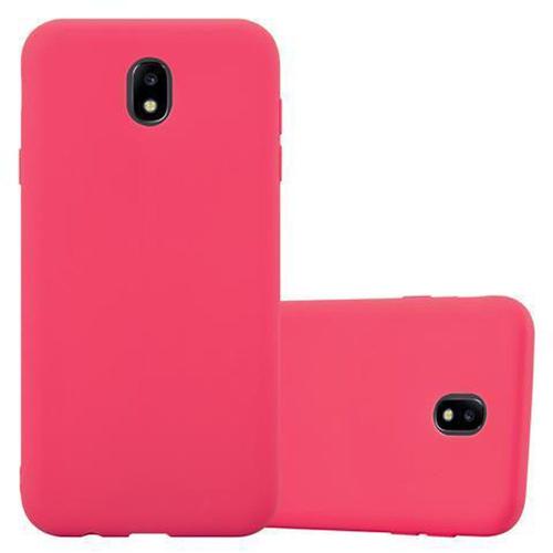 Cadorabo Housse Compatible Avec Samsung Galaxy J3 2017 En Candy Rouge - Étui De Protection En Silicone Tpu Flexible