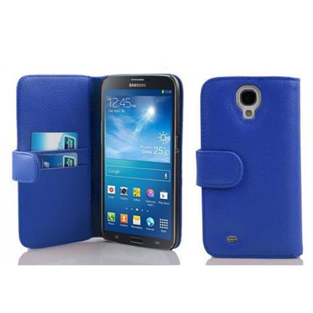 Cadorabo Housse Compatible Avec Samsung Galaxy Mega 6.3 En Bleu Royal - Étui De Protection En Similicuir Structuré Et Compartiment Pour Cartes