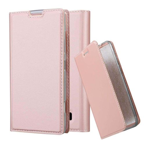 Cadorabo Housse Compatible Avec Nokia Lumia 520 / 521 En Classy Or Rosé - Étui De Protection Avec Fermeture Magnétique, Fonction De Support Et Compartiment Pour Carte