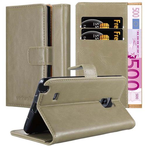 Cadorabo Housse Compatible Avec Samsung Galaxy Note Edge En Marrone Cappucino - Étui De Protection Avec Fermeture Magnétique, Fonction De Support Et Compartiment Pour Carte