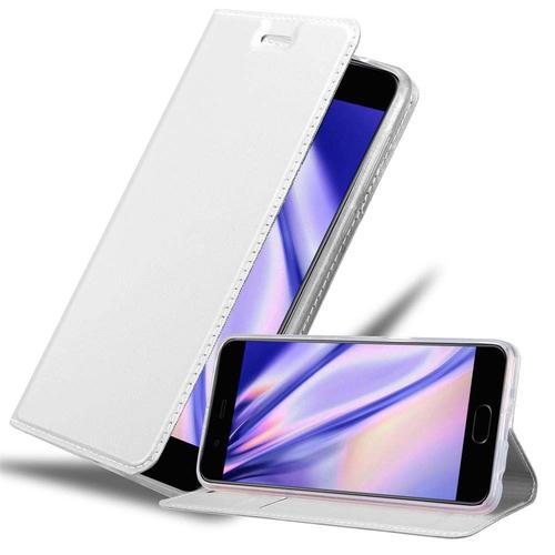 Cadorabo Housse Compatible Avec Huawei P10 Plus En Classy Argent - Étui De Protection Avec Fermeture Magnétique, Fonction De Support Et Compartiment Pour Carte