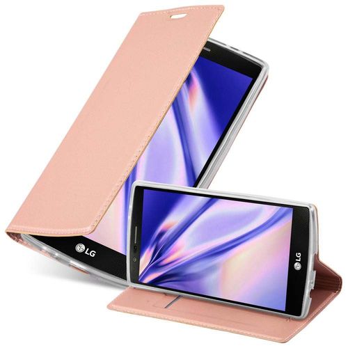 Cadorabo Housse Compatible Avec Lg G4 / G4 Plus En Classy Or Rosé - Étui De Protection Avec Fermeture Magnétique, Fonction De Support Et Compartiment Pour Carte