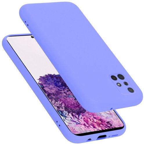 Coque Pour Samsung Galaxy A71 4g En Liquid Light Purple Housse De Protection Étui En Silicone Tpu Flexible