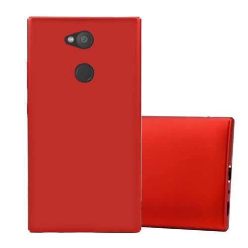 Cadorabo Housse Compatible Avec Sony Xperia L2 En Metallic Rouge - Hard Case Étui De Protection D'aspect Métallique Contre Les Rayures Et Les Chocs