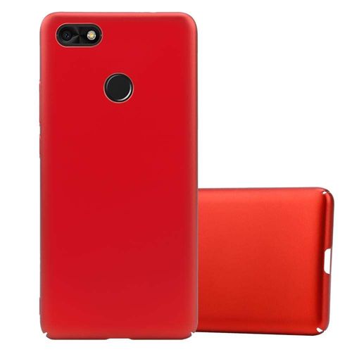 Cadorabo Housse Compatible Avec Huawei Y6 Pro 2017 En Metallic Rouge - Hard Case Étui De Protection D'aspect Métallique Contre Les Rayures Et Les Chocs